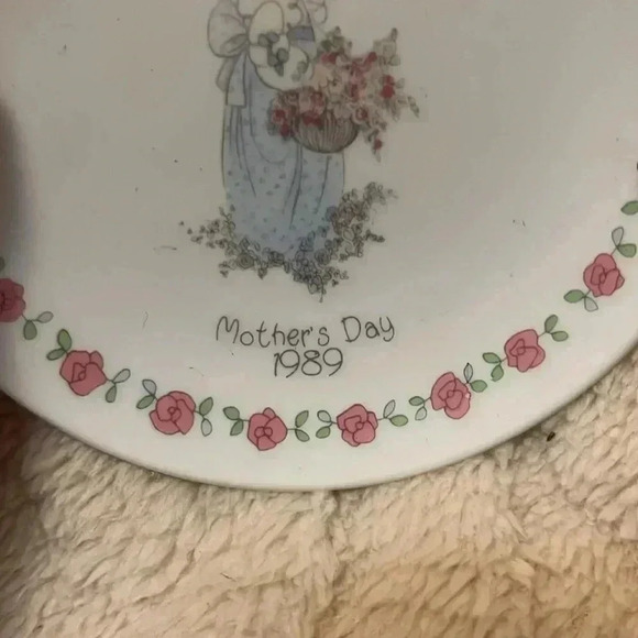 Precious Moments Miniature Mini Plate 1989 Mothers Day Vintage - Picture 3 of 4